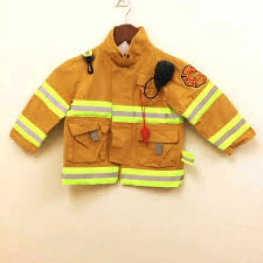 EUC kids Size 3T 4T Toddler Fire Department Jacket Halloween Costume Dress Up - Picture 2 of 11